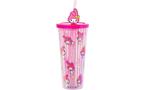 Sanrio My Melody Stripe Pattern 71 cl plastique Cold Cup avec Lid and Topper Straw